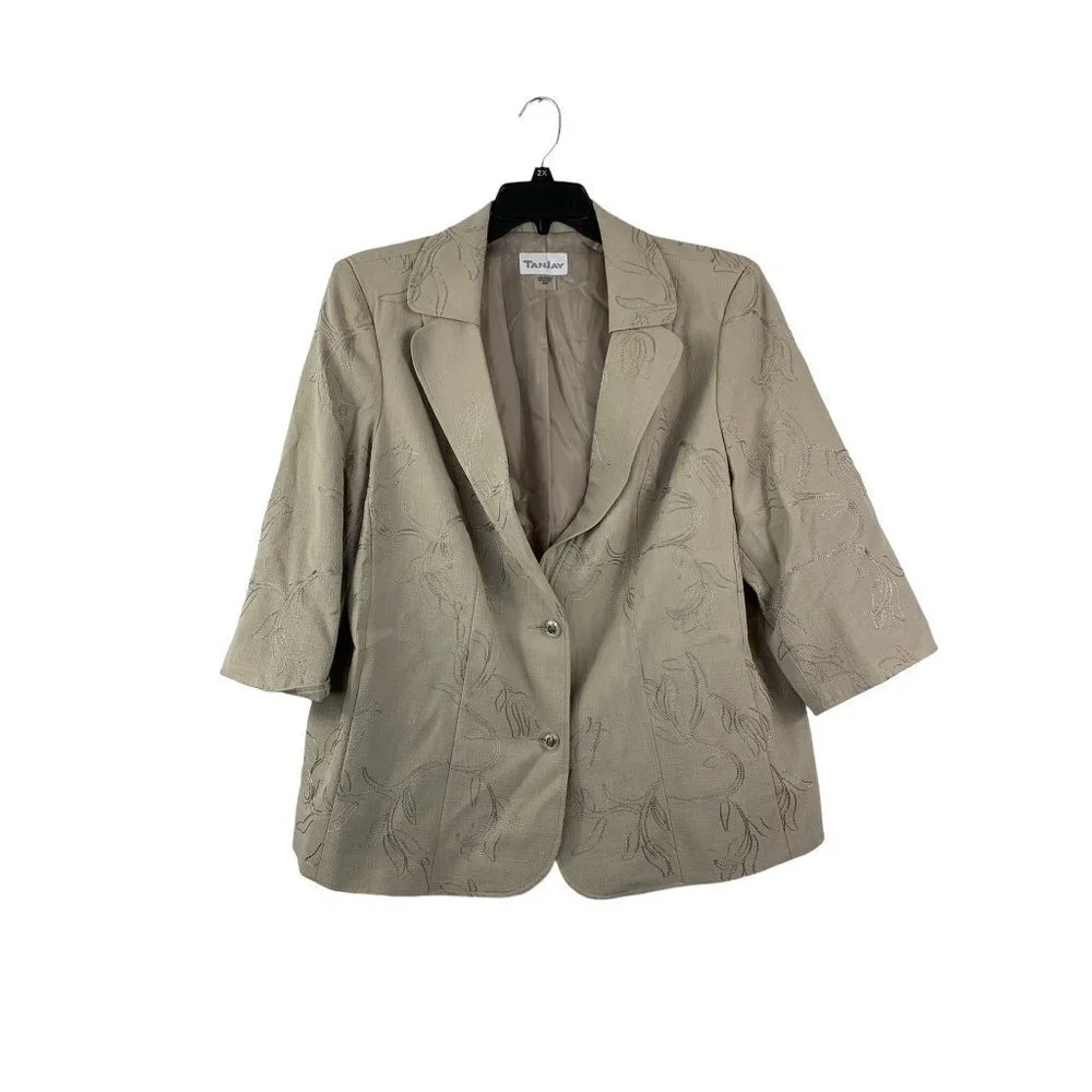 Tan Jay Women's Tan Blazer Top